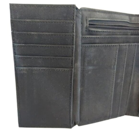 Black Trifold Monogram Wallet - Picture 7 of 7
